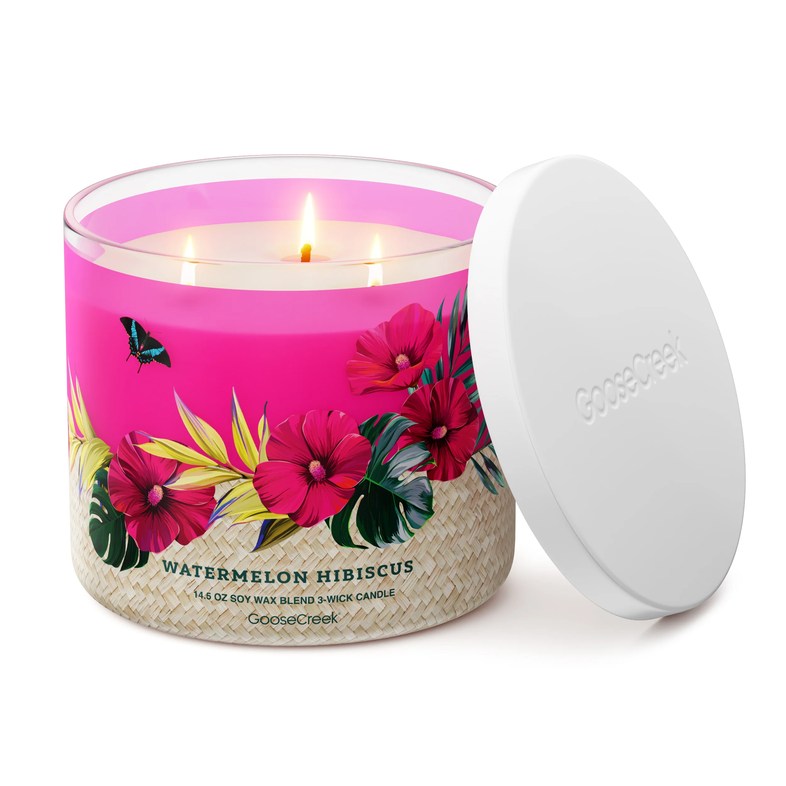 Watermelon Hibiscus 3-Wick Candle - Image 3