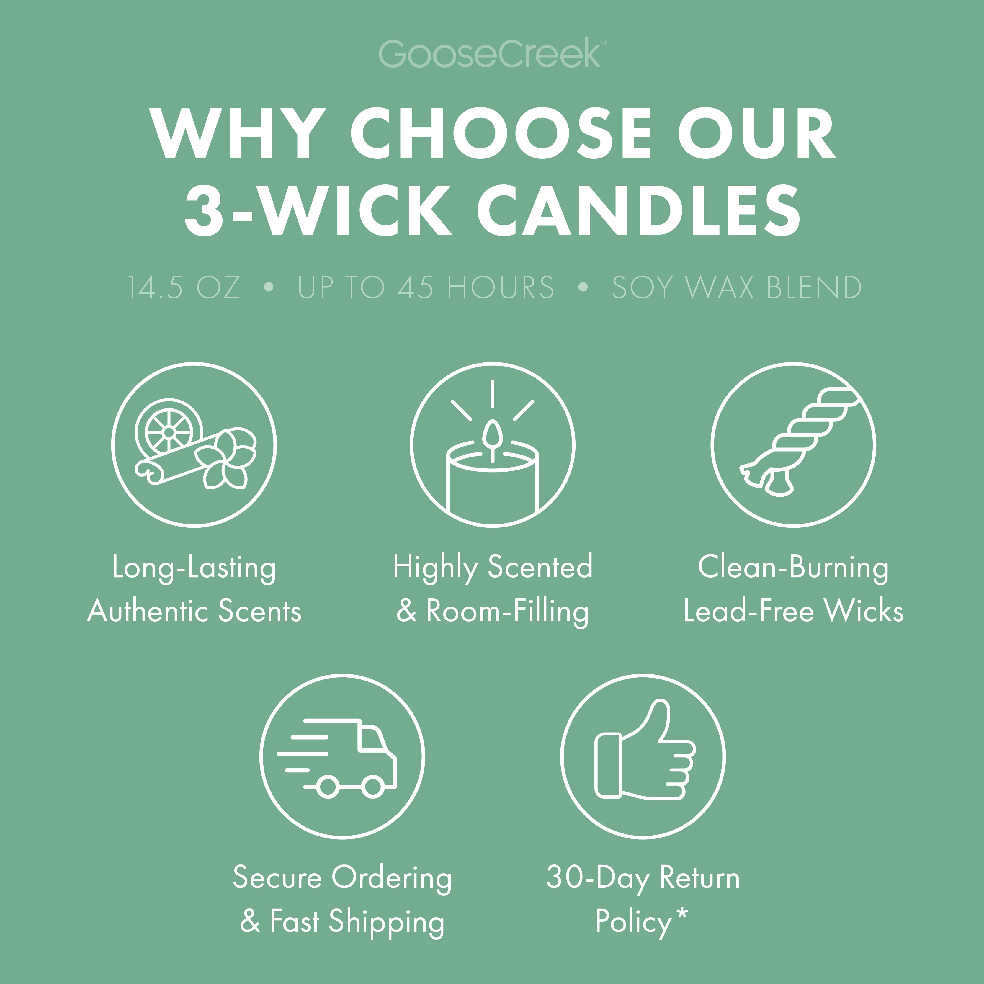 White Basil & Verbena 3-Wick Candle - Image 4